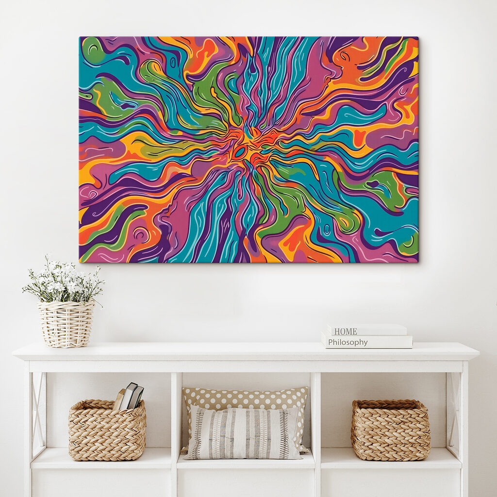 A colorful swirly pattern