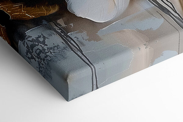A painting of flowers on a grey background A painting of flowers on a grey background