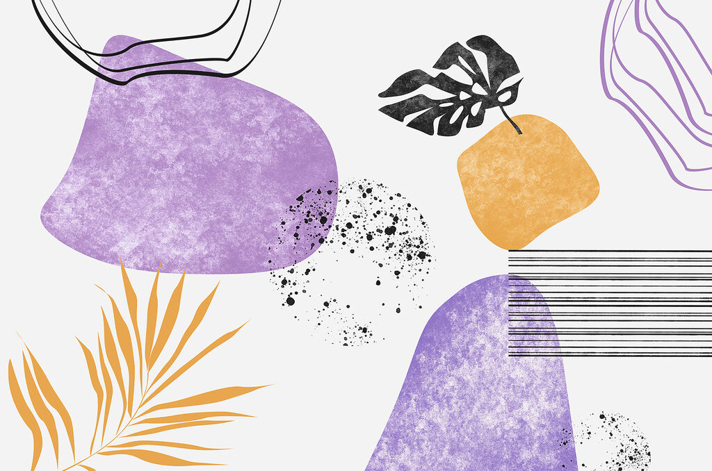 A purple and yellow art