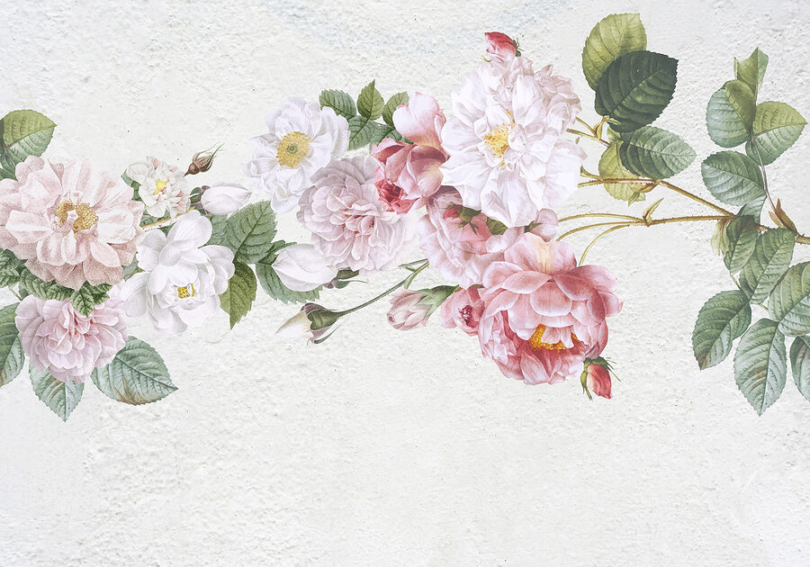 Fotomurales Un cuadro de flores sobre una superficie blanca - Imagen 7