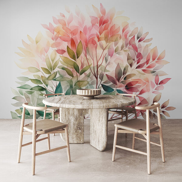 Fotomurales Fotomurales Un cuadro de un árbol con hojas (SKU: w07887)