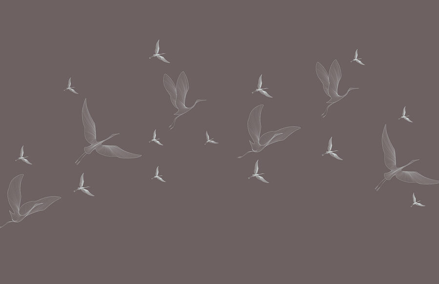 Una bandada de pájaros volando