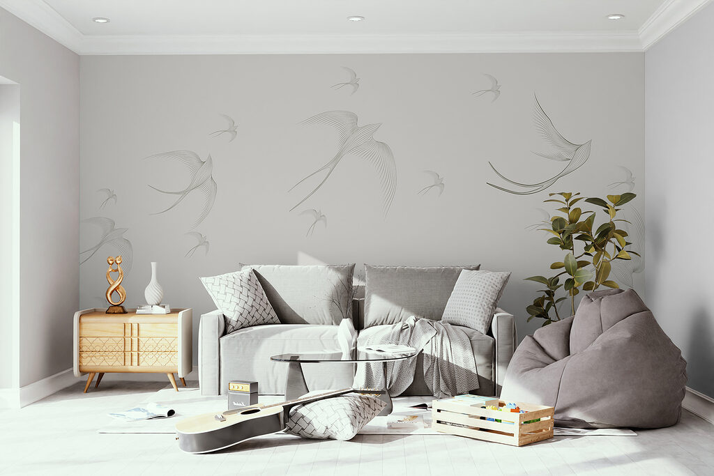 A group of birds flying A group of birds flying