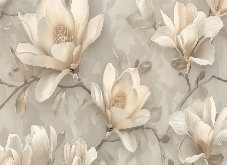 Fotomurales Un papel pintado con flores - Imagen 4