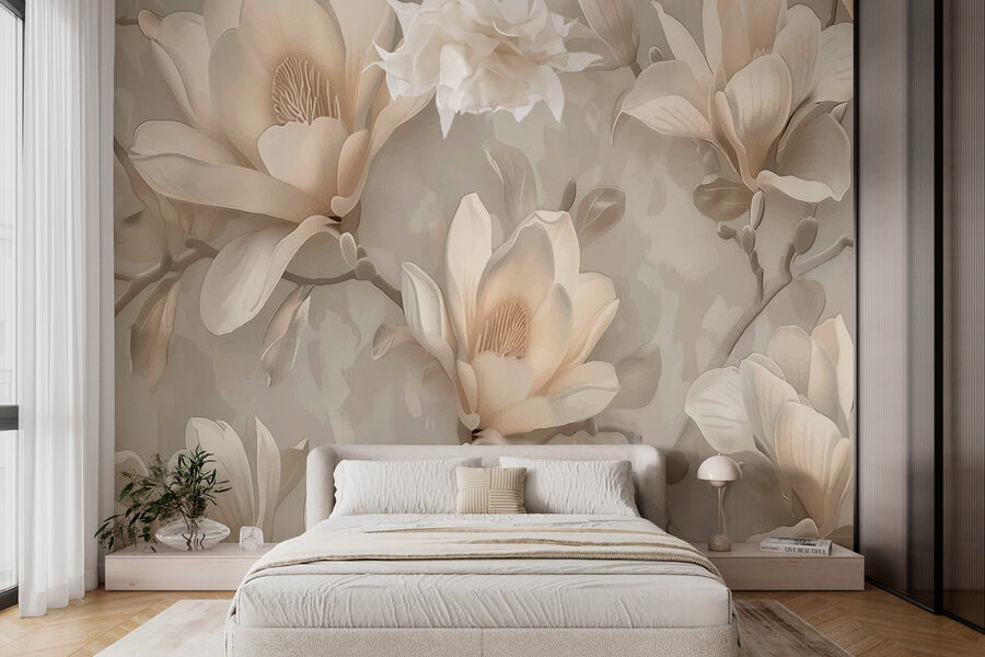 Fotomurales Un papel pintado con flores