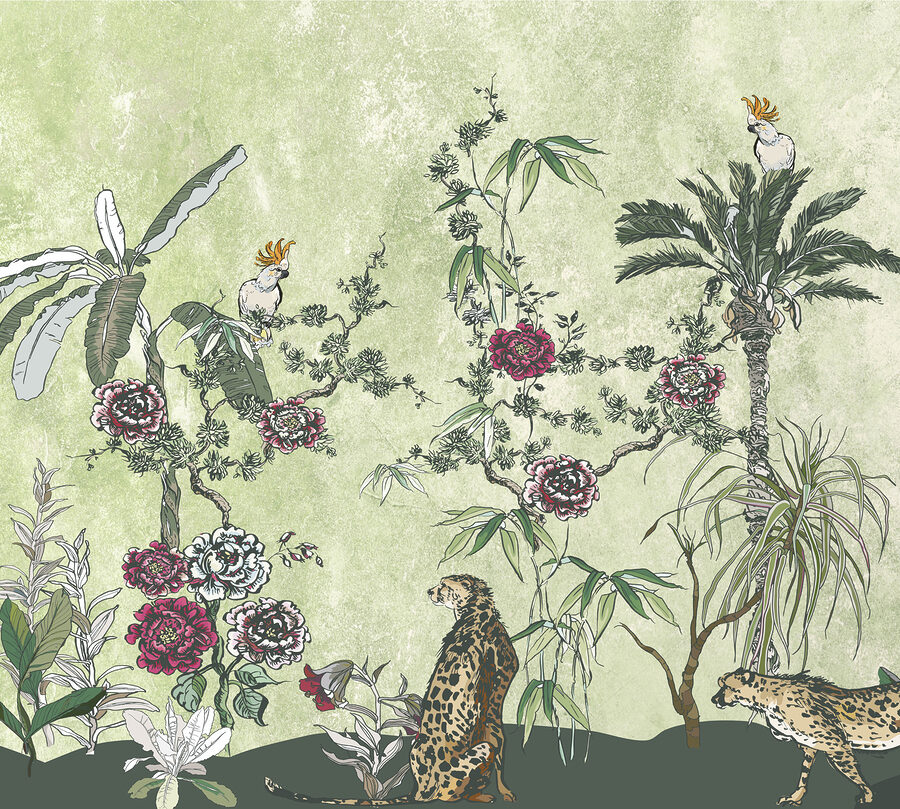 Un cuadro de plantas y flores