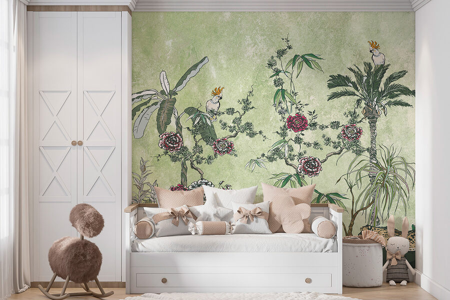 Un cuadro de plantas y flores
