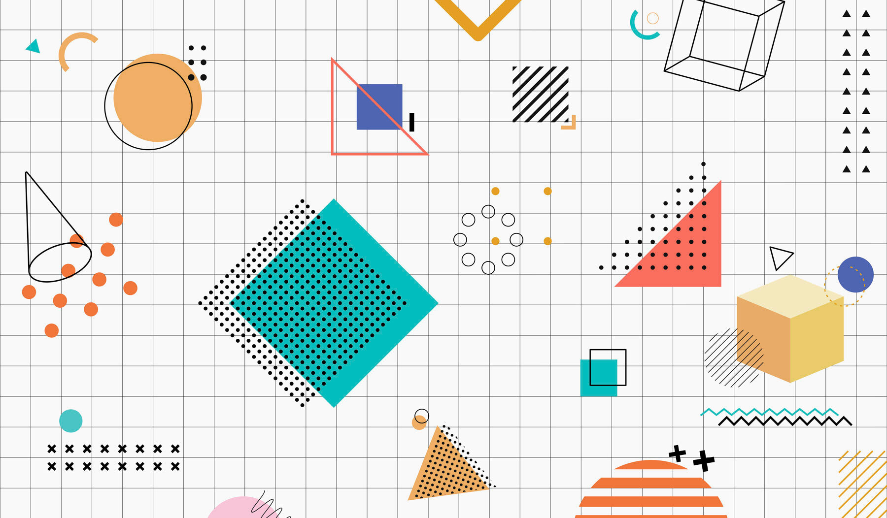 A pattern of geometric shapes