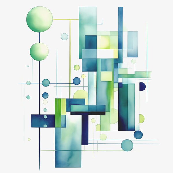 Abstract shapes in calming colors Abstract shapes in calming colors
