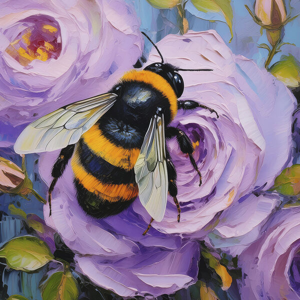 A bee on a flower