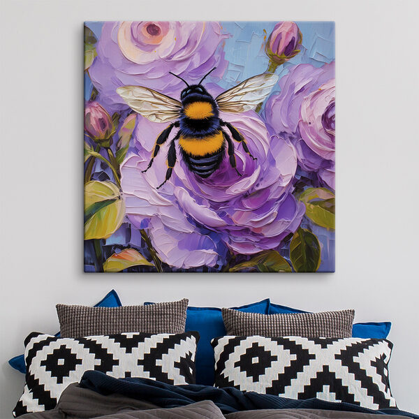 Cuadros Una abeja en una flor (SKU: s39411) Cuadros Cuadros Una abeja en una flor (SKU: s39411)