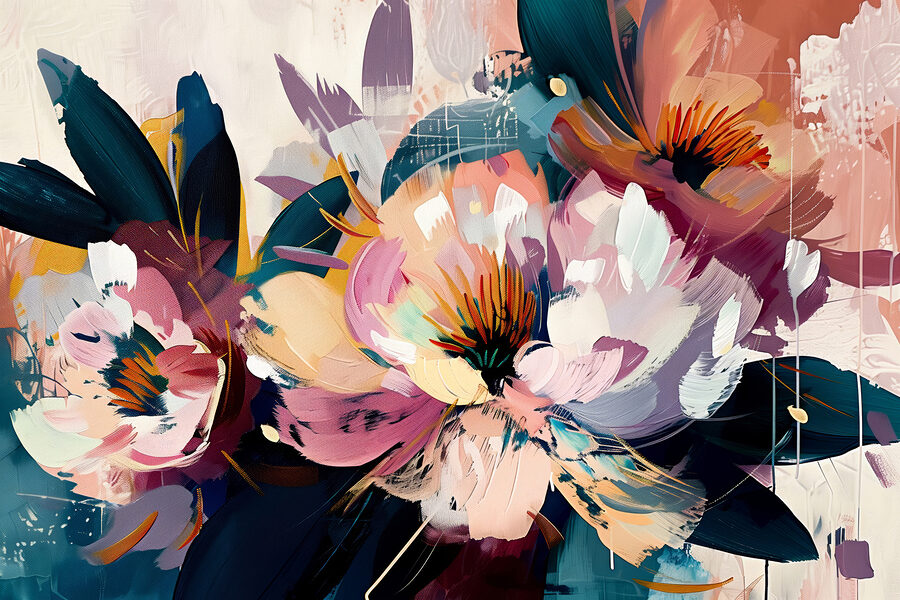 Un cuadro de flores