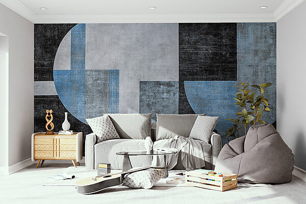 Fotomurales Fotomurales Una obra de arte en blanco y azul (SKU: w07878v1)