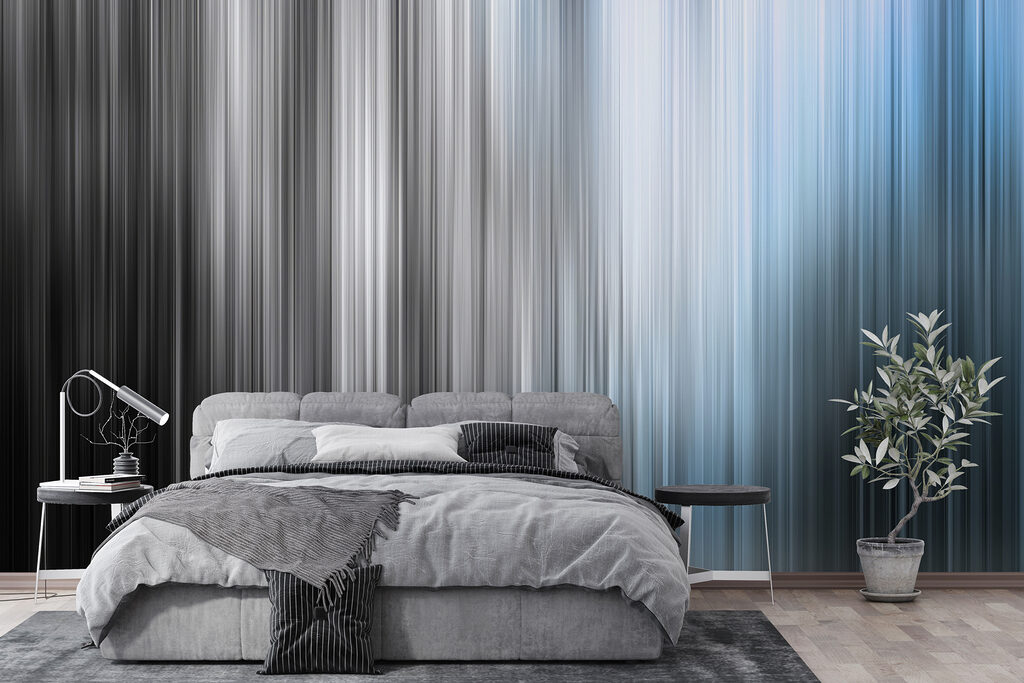 A blurry image of a grey and white striped background A blurry image of a grey and white striped background