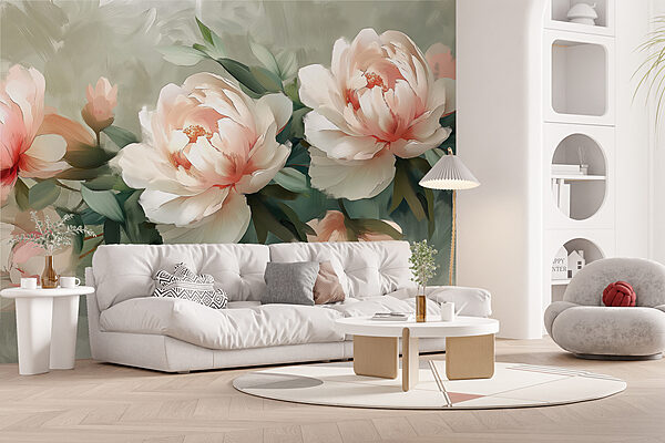 Un grupo de flores sobre una superficie blanca Un grupo de flores sobre una superficie blanca