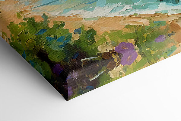 A painting of a boat on the water A painting of a boat on the water