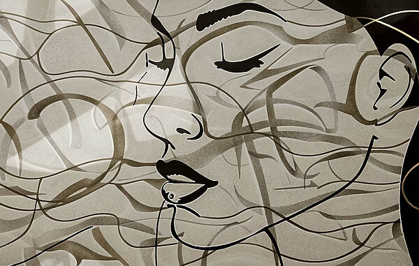 El dibujo de la cara de una mujer El dibujo de la cara de una mujer