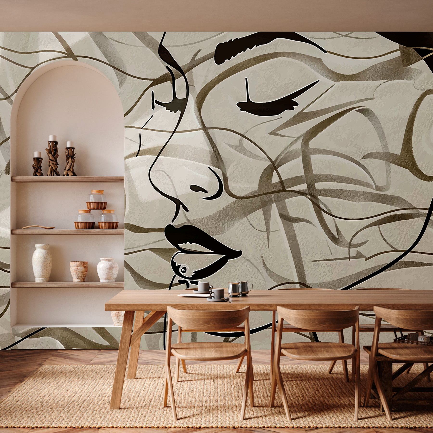 A drawing of a woman's face A drawing of a woman's face