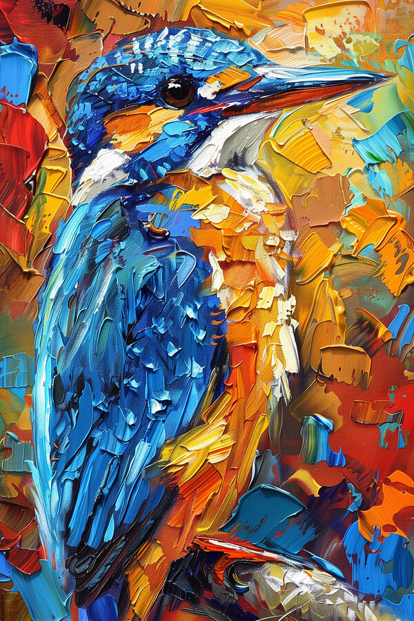 A painting of a bird A painting of a bird