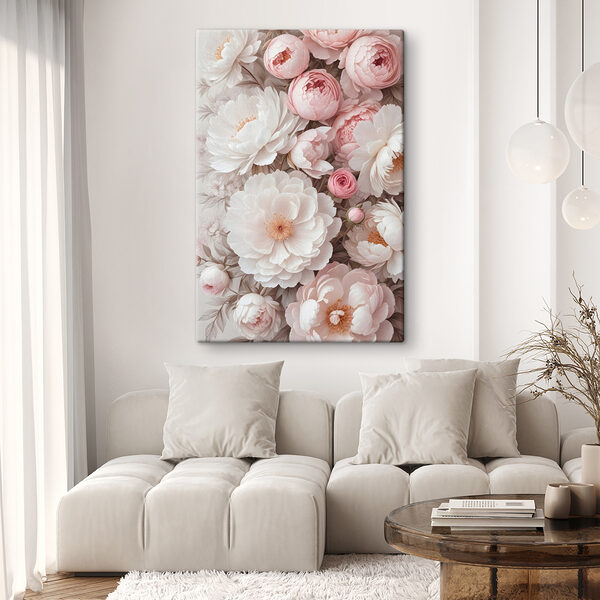 Group of white and pink flowers
