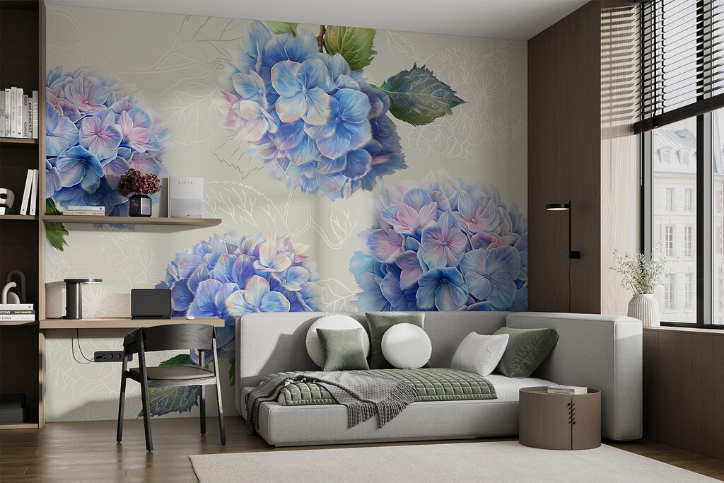 Group of blue flowers