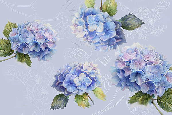 Grupo de flores azules Grupo de flores azules
