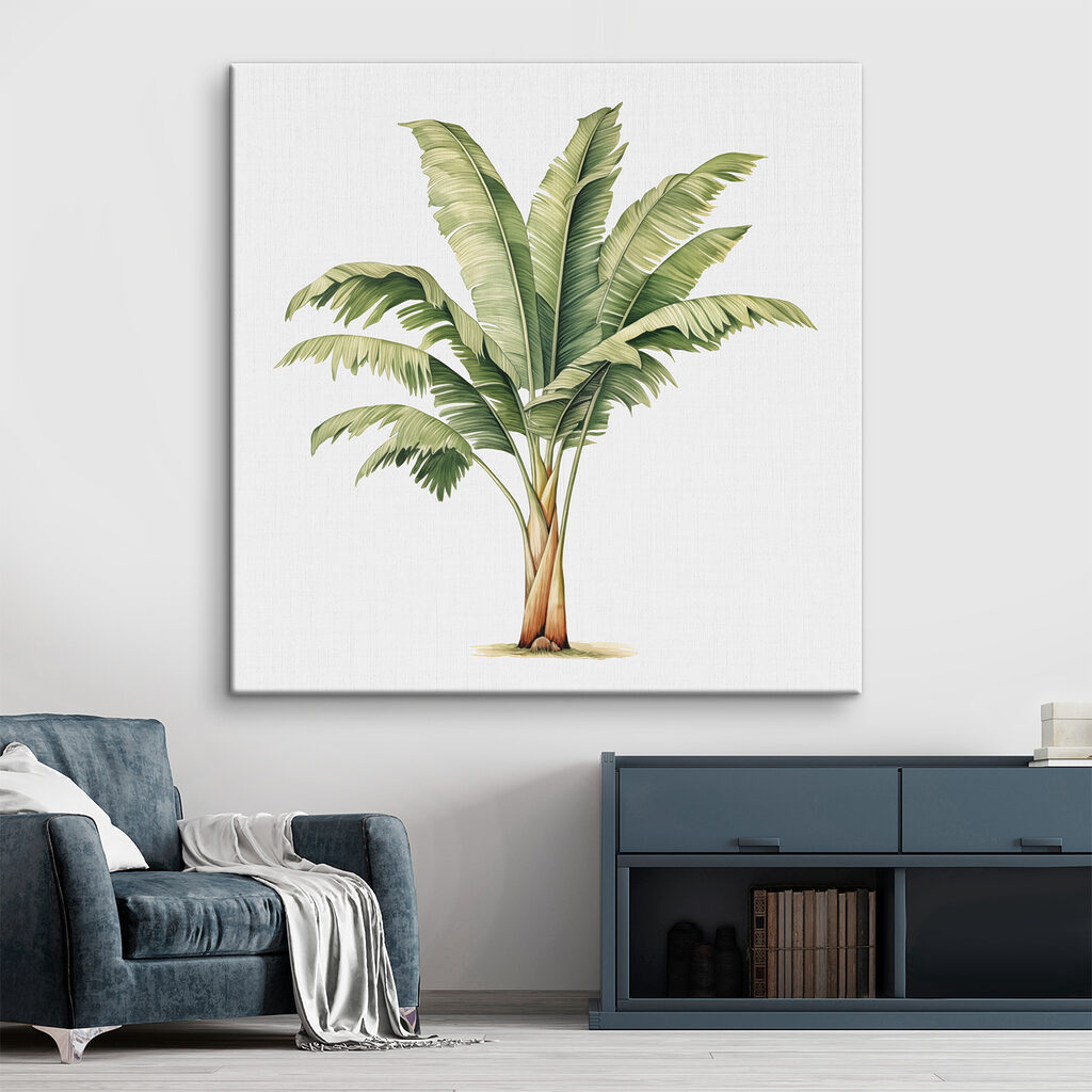 Palm tree with large leaves Palm tree with large leaves