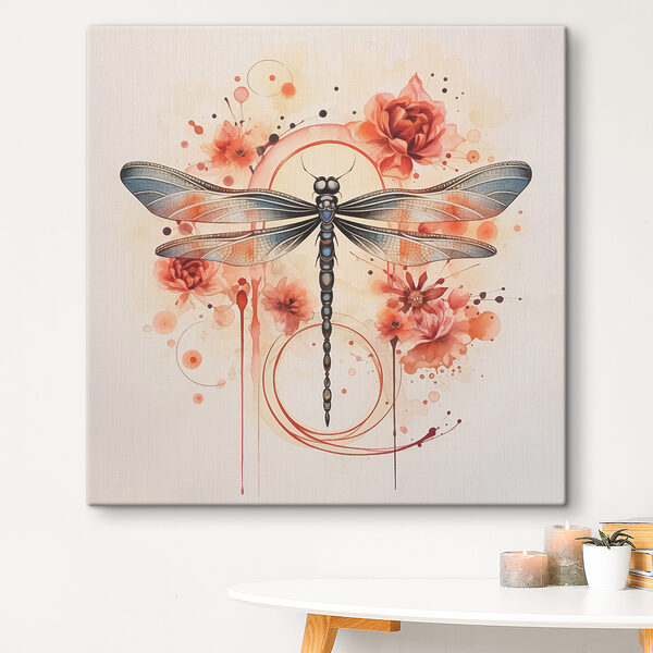 Dragonfly with flowers Dragonfly with flowers