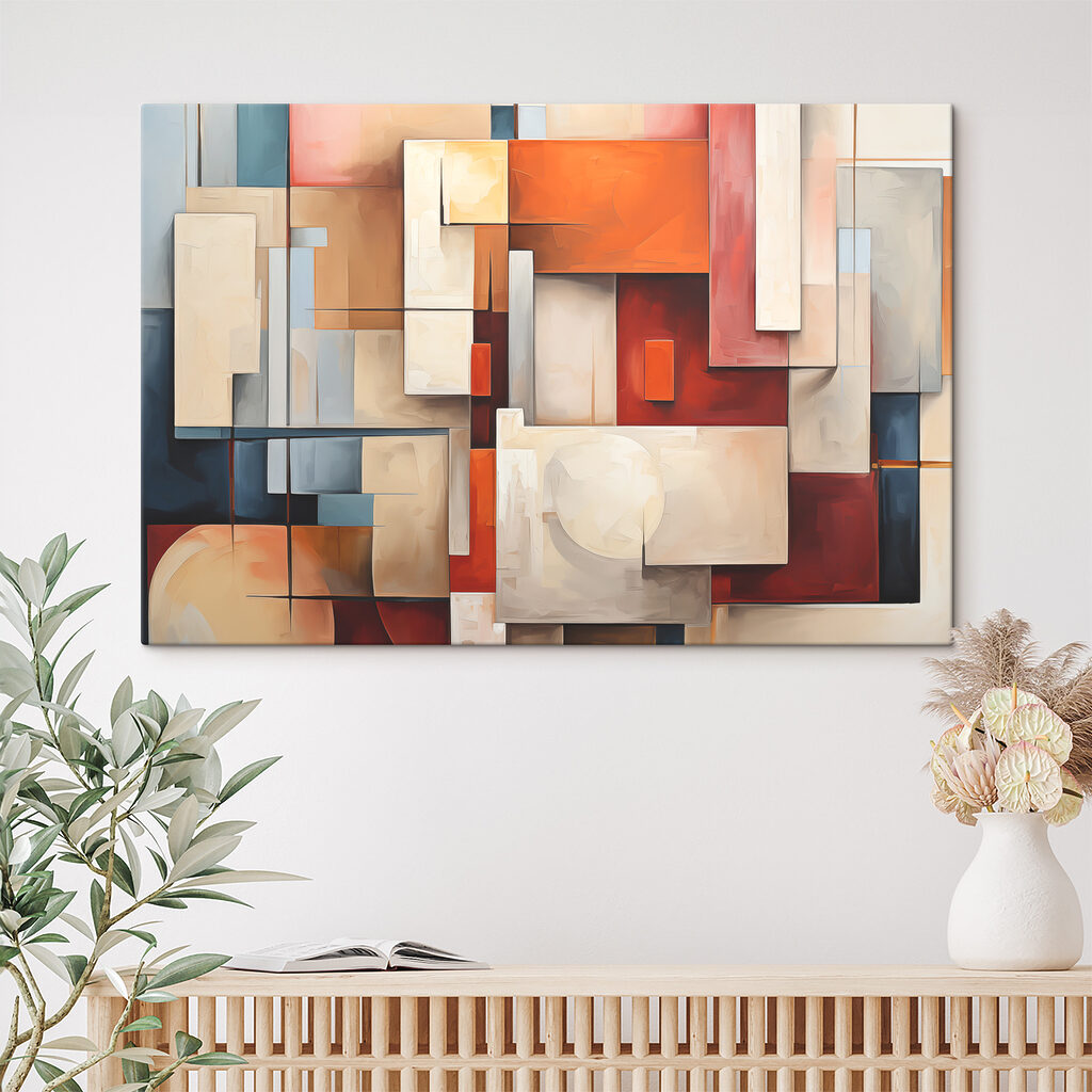 Painting of a colorful pattern