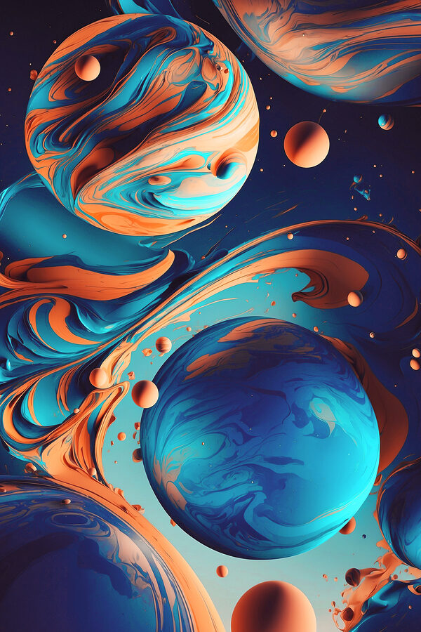 Close up of a colorful painting