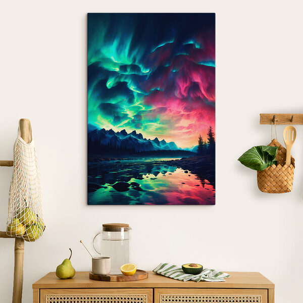 Colorful sky over a lake Colorful sky over a lake