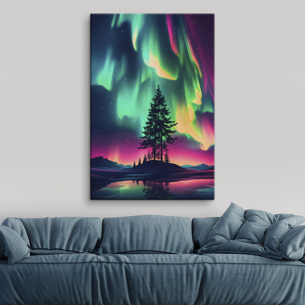Tree in front of a colorful sky Tree in front of a colorful sky