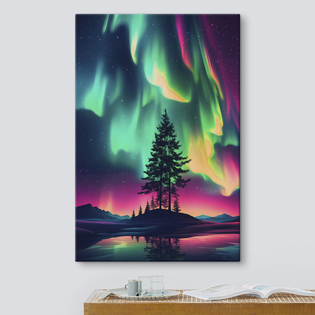 Tree in front of a colorful sky Tree in front of a colorful sky