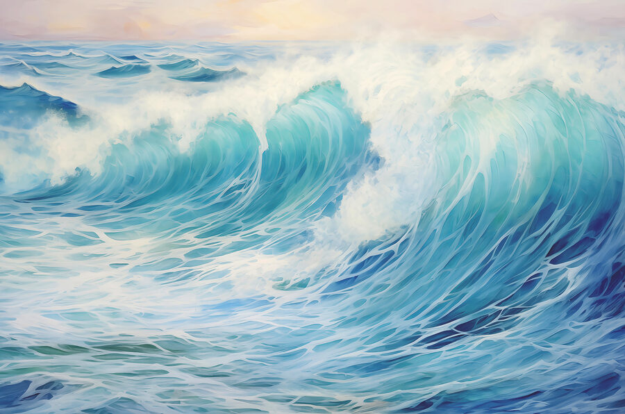 Fotomurales Grandes olas en el océano - Imagen 3