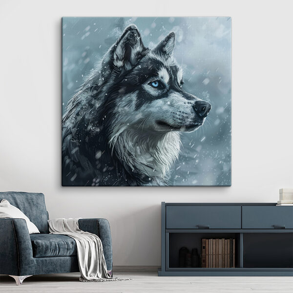Cuadros Perro en la nieve