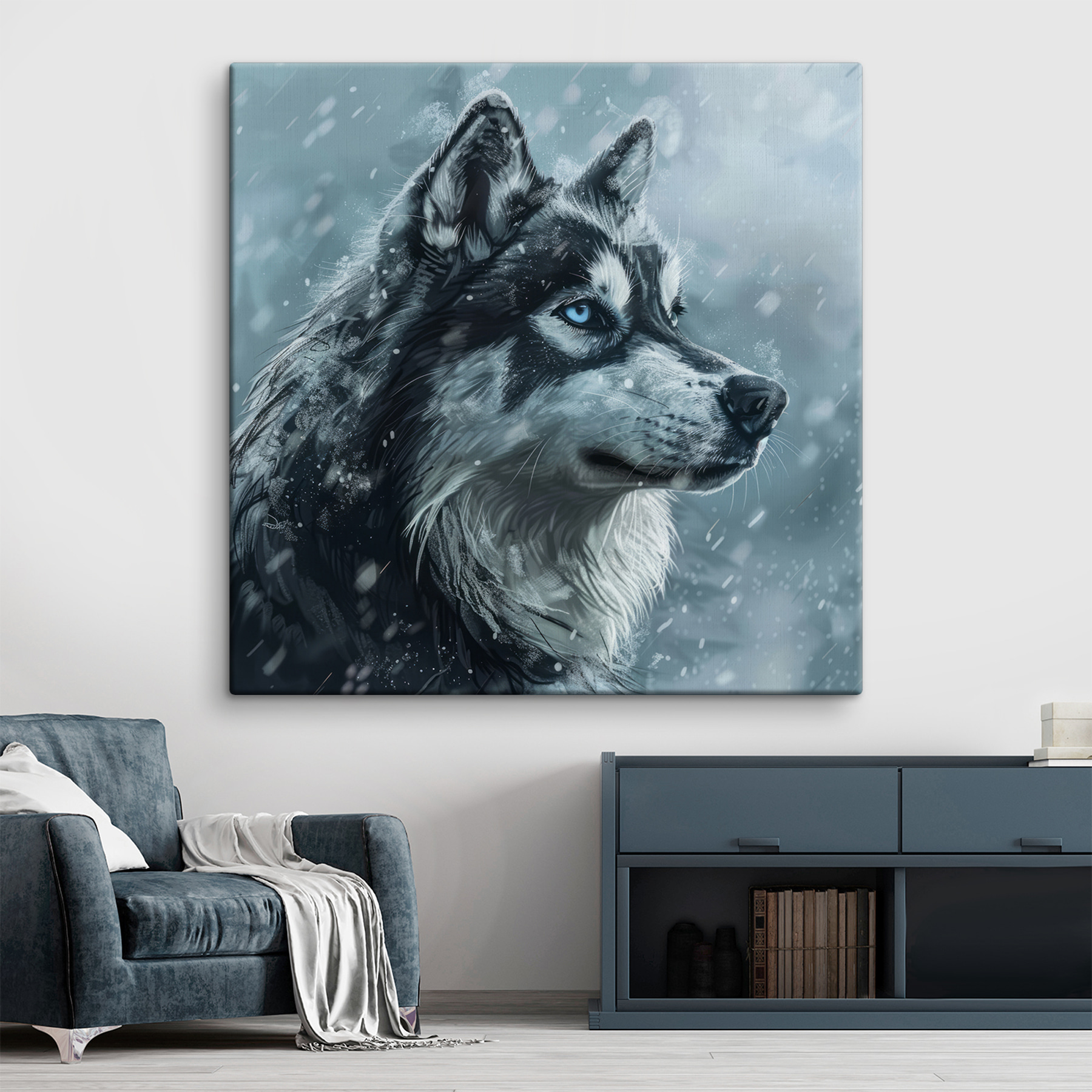 Dog in the snow