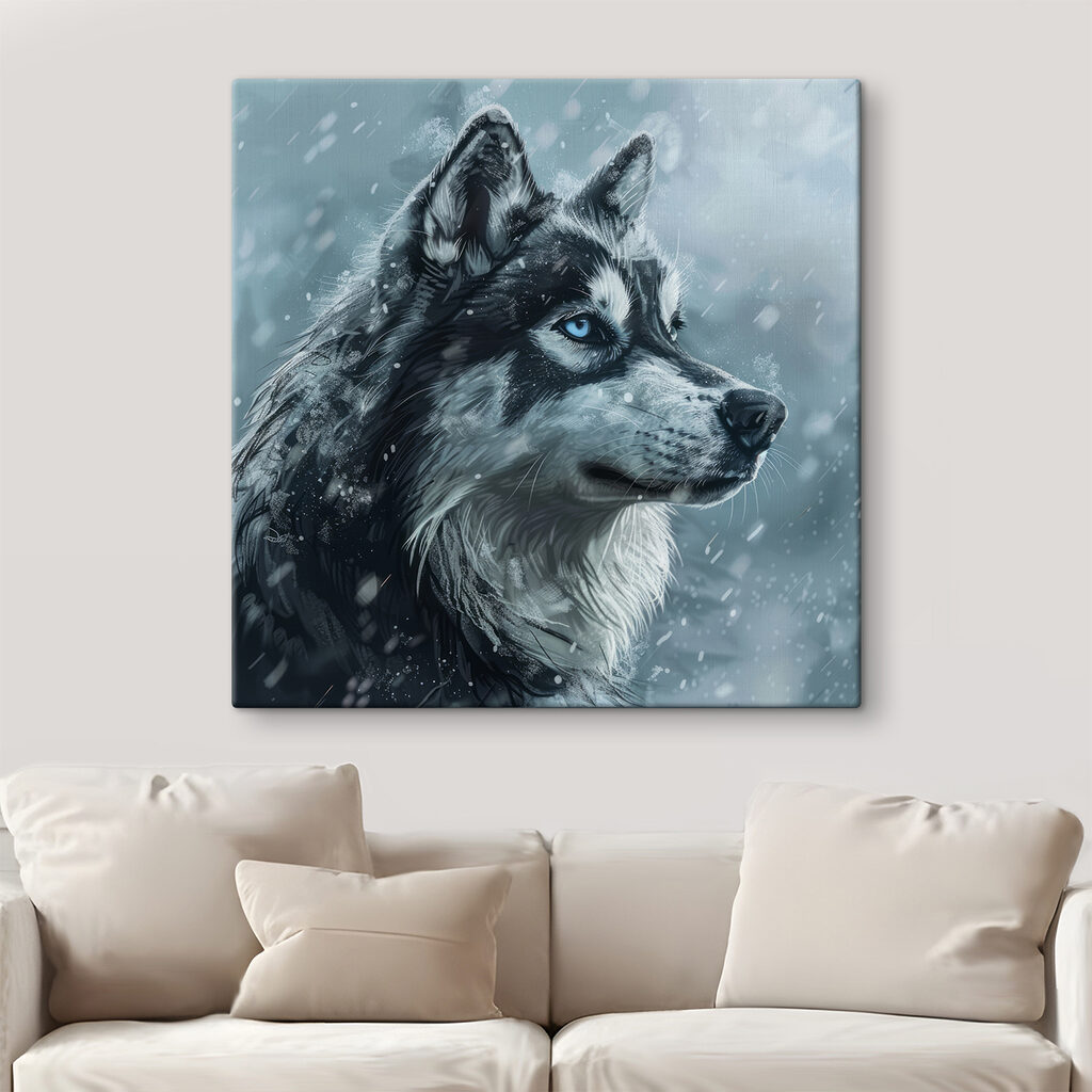 Dog in the snow