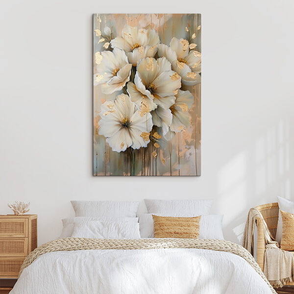 Elegant flowers with metallic details Elegant flowers with metallic details