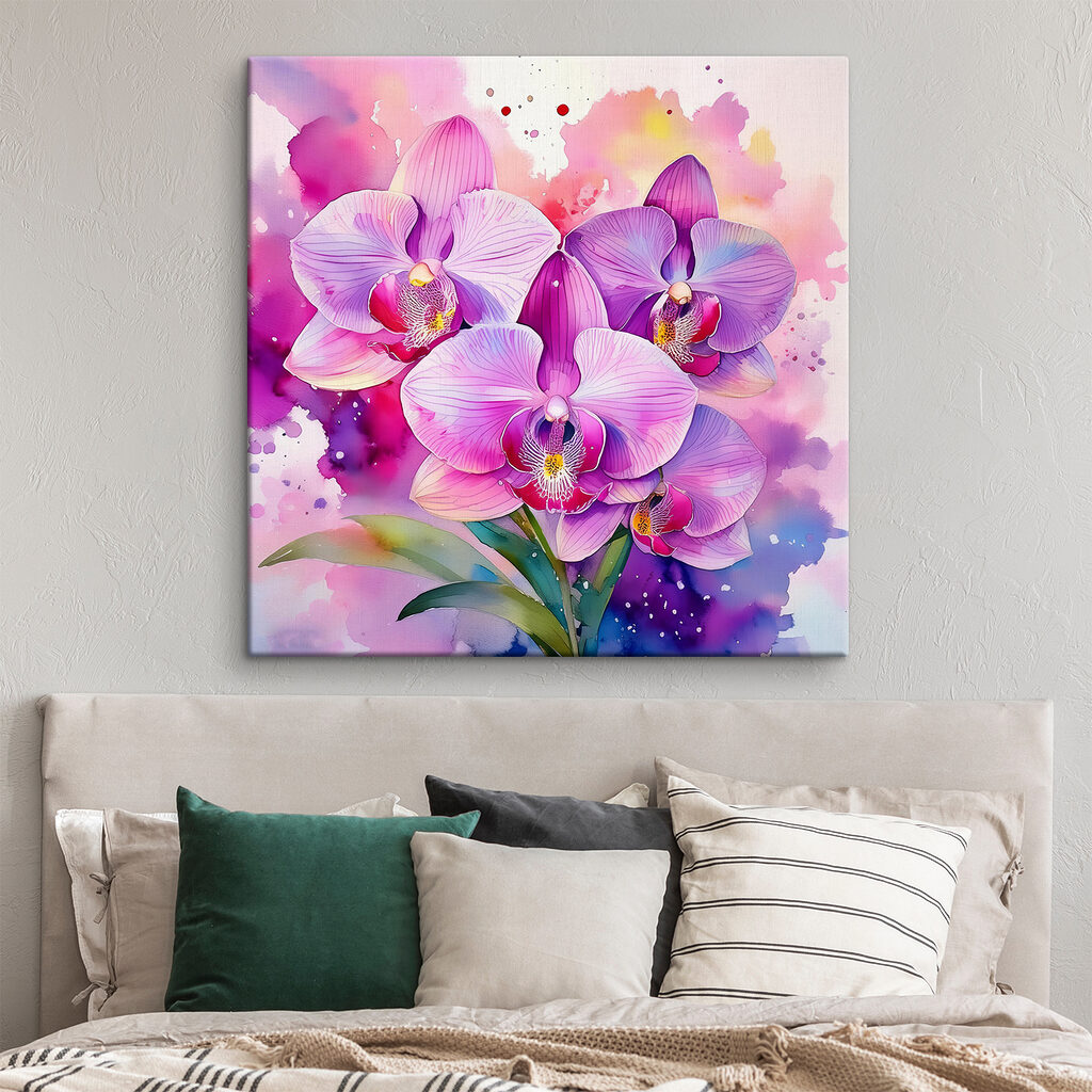 Painting of purple flowers