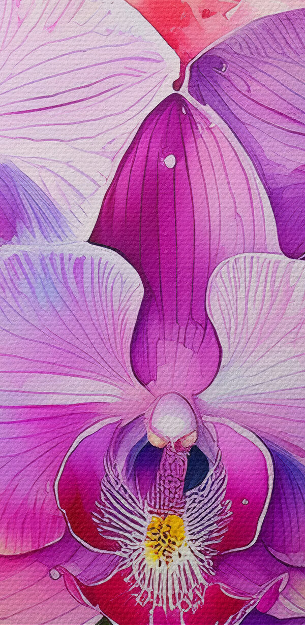 Painting of purple flowers