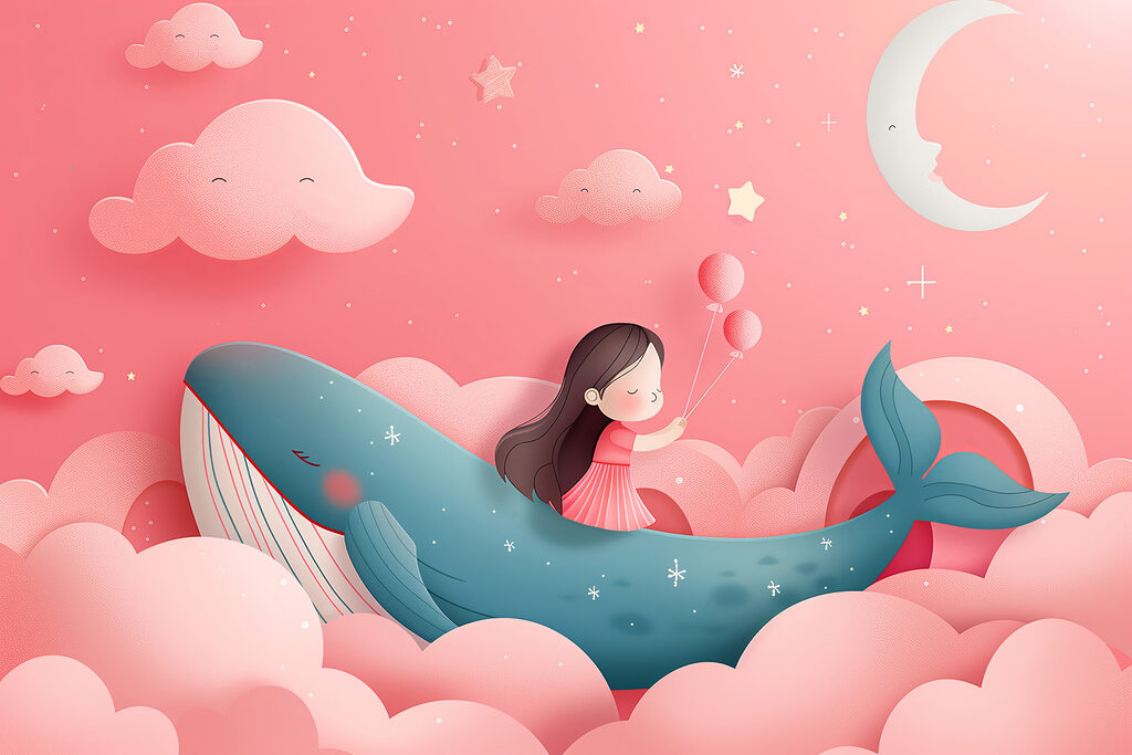 Girl in a whale