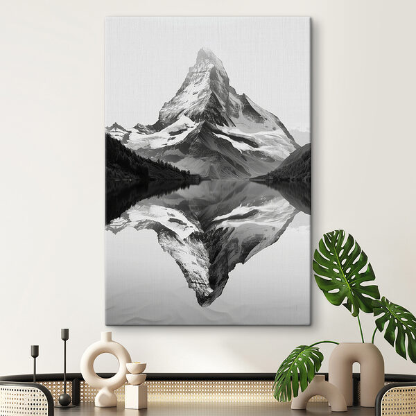 Mountain with a lake and trees Mountain with a lake and trees