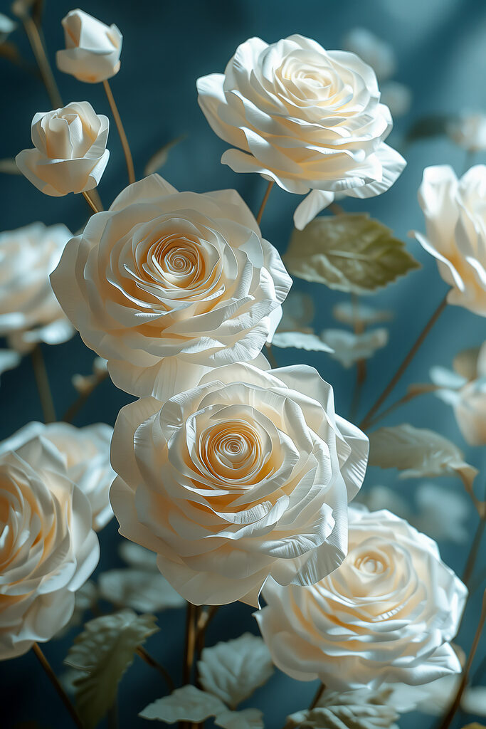 Group of white roses Group of white roses