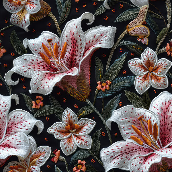 Close up of a fabric with flowers