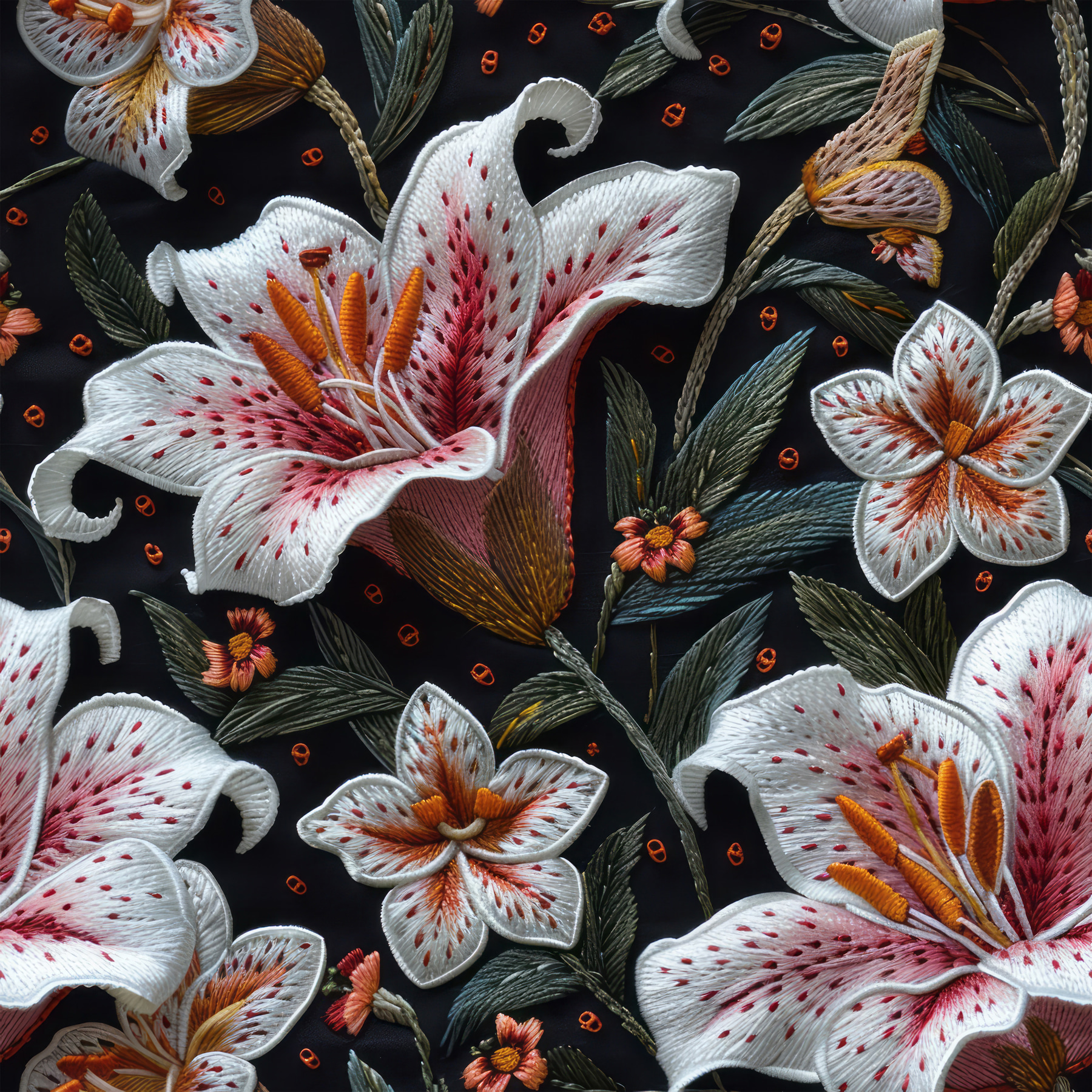Close up of a fabric with flowers
