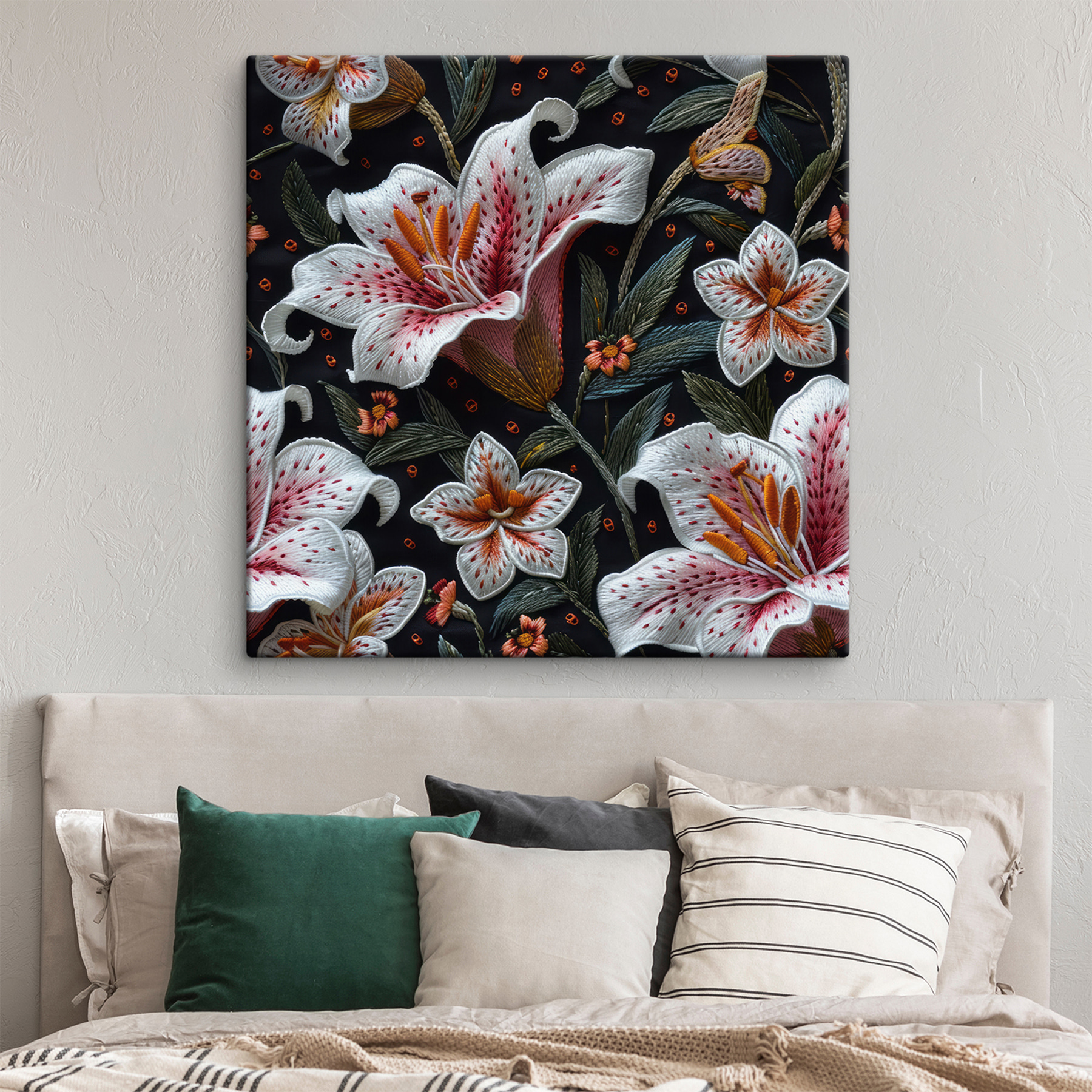 Close up of a fabric with flowers