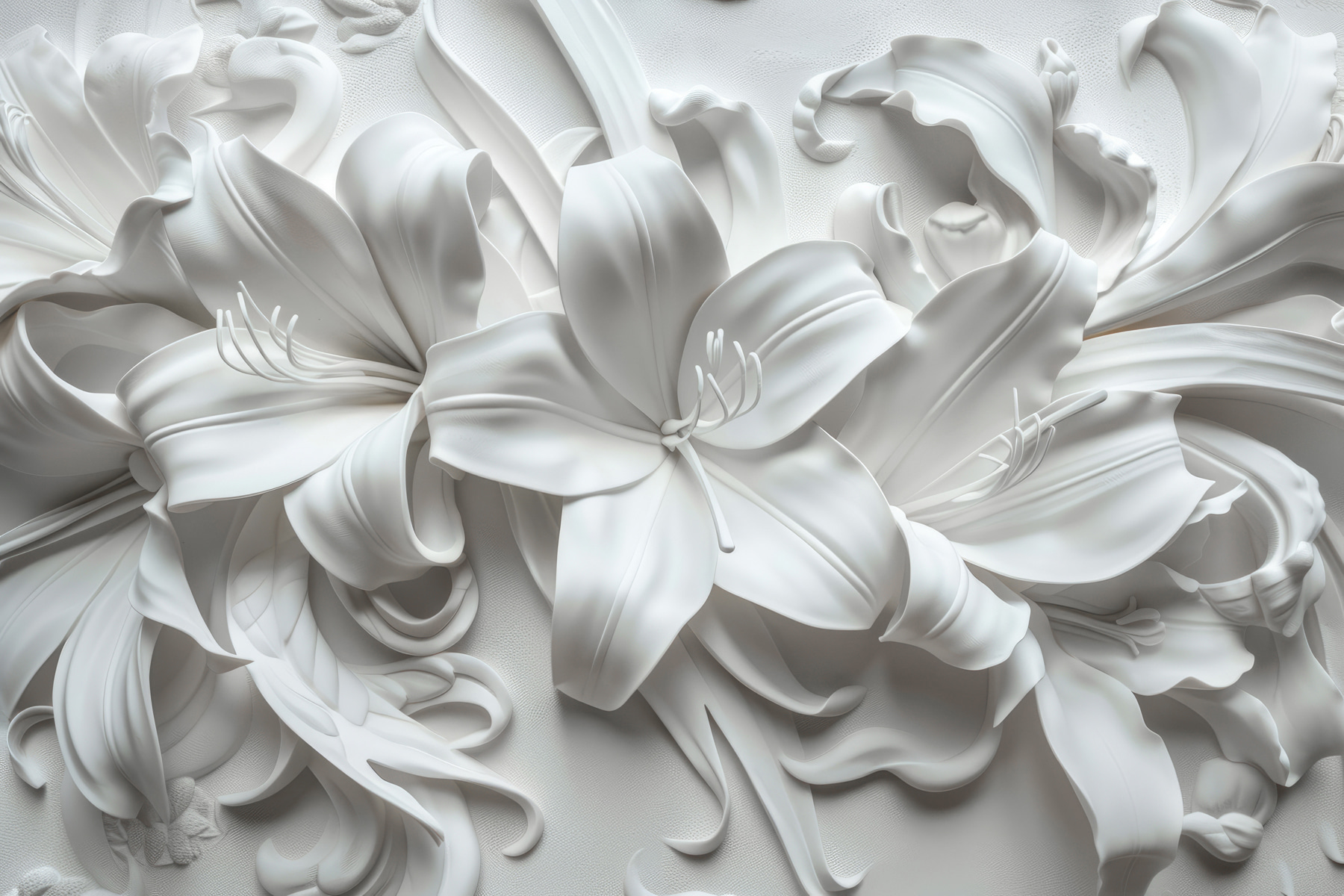 White flower on a white surface White flower on a white surface