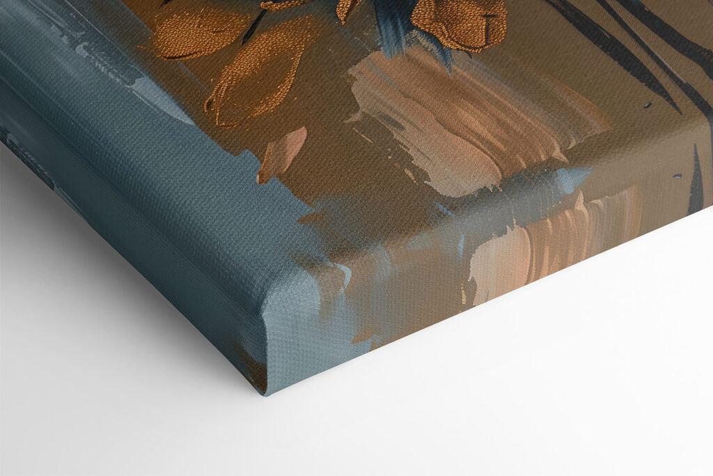 Painting of flowers on a grey background Painting of flowers on a grey background