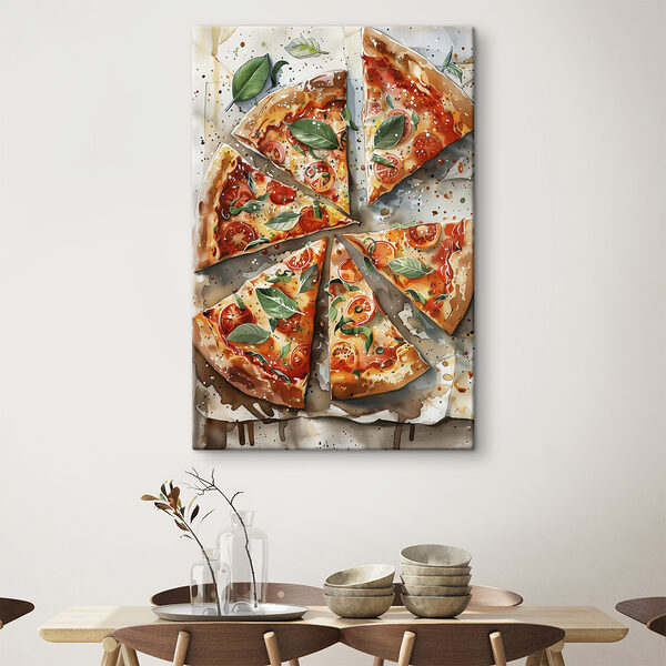 Pizza with tomatoes and basil Pizza with tomatoes and basil
