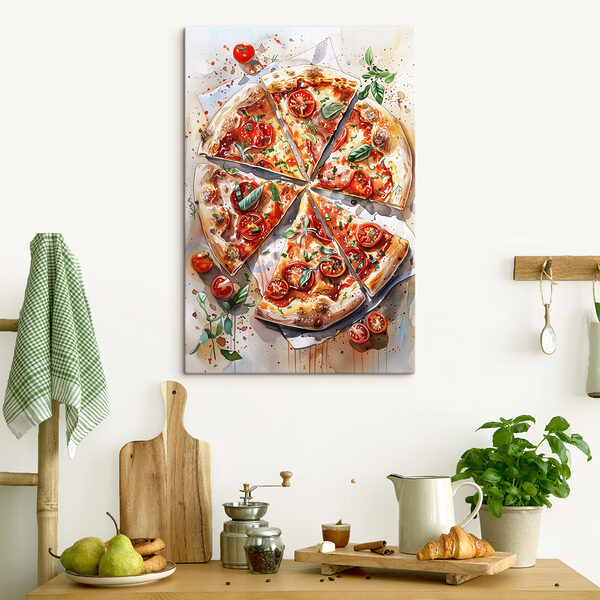 Cuadros Acuarela de una pizza (SKU: s39704) Cuadros Cuadros Acuarela de una pizza (SKU: s39704)